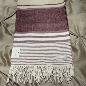 NWT Calvin Klein Striped LightweightBlanket Scarf